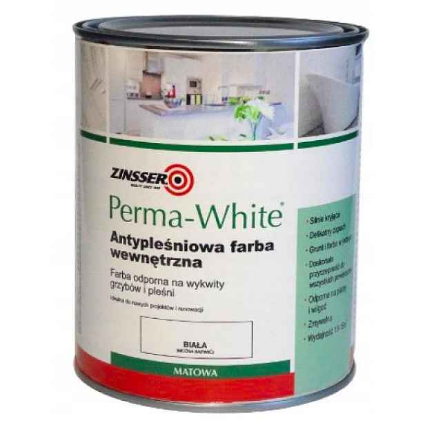 Barva do koupelny, kuchyně Perma-White Matná 2.5L