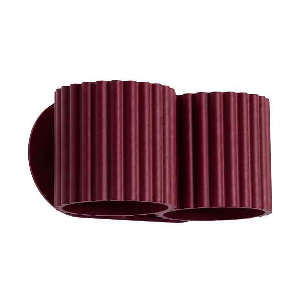 Nástěnné svítidlo Aura 2 burgundská G9 Lampa na zeď dvojitá 2 tuby G9 Sollux