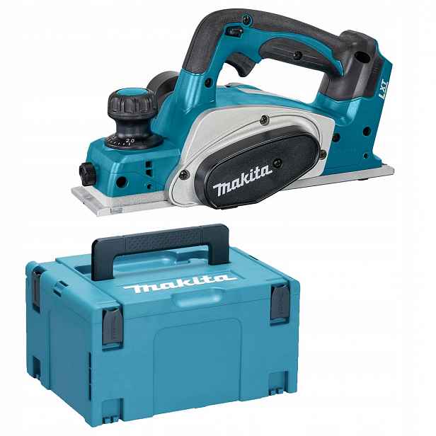 Hoblík na dřevo Makita DKP180ZJ 18V Lxt šířka 82 mm hloubka 0-2 mm Body kufr
