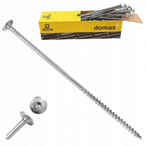Tesařské Vruty Do Dřeva, Pozinkované, Pozink 8x280 Torx 50 Ks