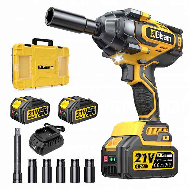 Akumulátorový bezuhlíkový rázový utahovák 1800 Nm 1/2" 21V – Profesionální sada