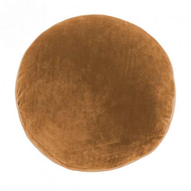 Oranžovohnědý dekorativní polštář z mikrovlákna Tiseco Home Studio Marshmallow, ø 40 cm