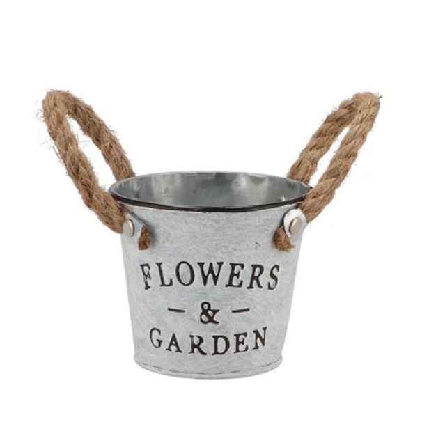 Plechový květináč s jutovými uchy Flowers & Garden - Ø 10*9 cm daan kromhout
