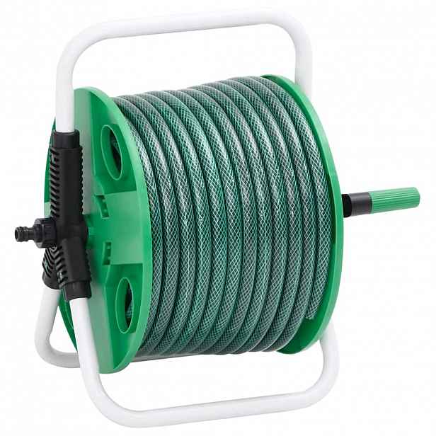 vidaXL Volně stojící hadicový naviják se sadou koncovek 0,5" 20 m PVC