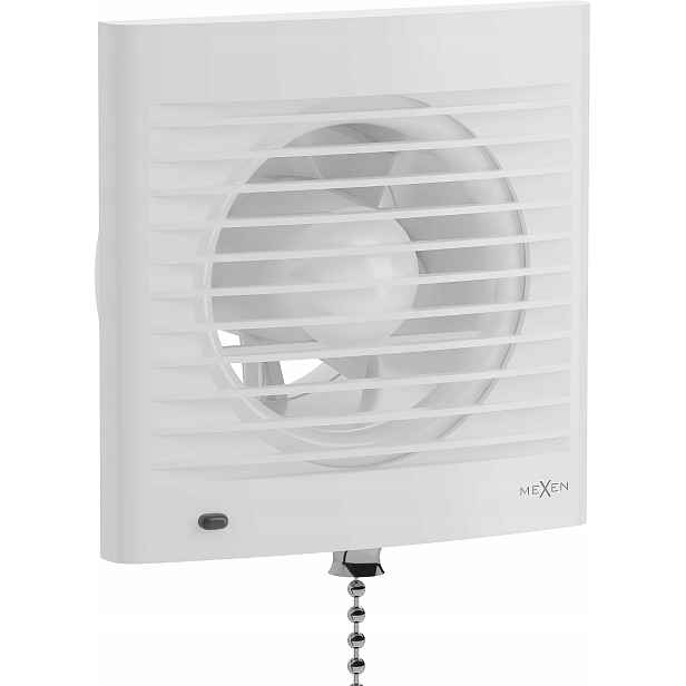 Koupelnový ventilátor 100 s provázkem stropní nástěnný Mexen Exs bílý