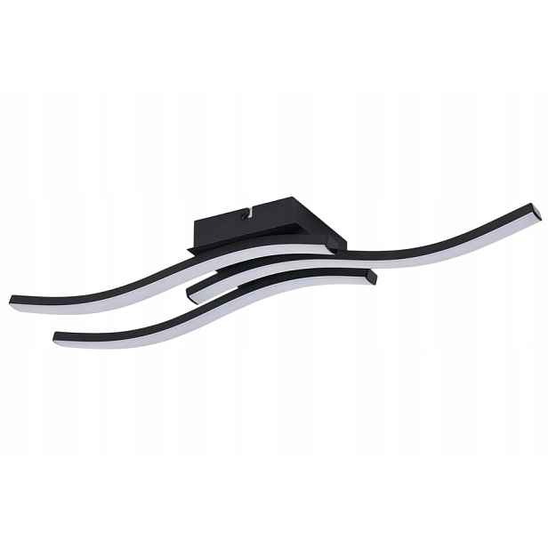 stropní svítidlo Led trojitá, černá, moderní, vlnitá, 55 cm 3500K Reality