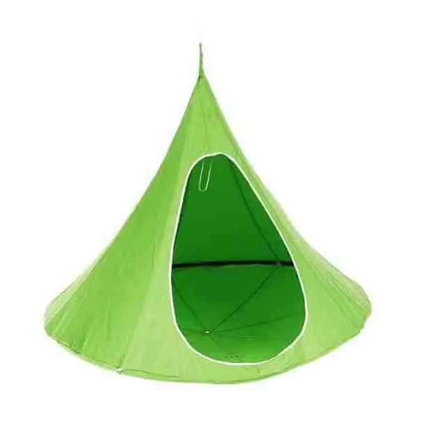 Tempo Kondela Závěsné houpací křeslo KLORIN NEW CACOON HAMMOCK, zelená KLASIK