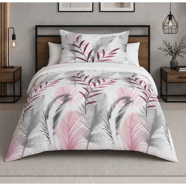 TOP Microtop povlečení Comfort 140x200+70x90 Peříčka světlá