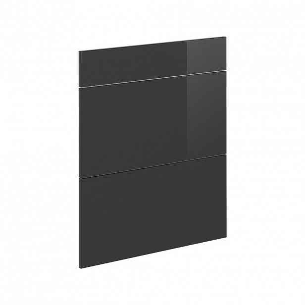 Vicco KUCHYŇSKÁ DVÍŘKA R-Line Antracitový vysoký lesk 59.6 x 70.4 cm nábytková čela pro spodní skříňku se zásuvkami