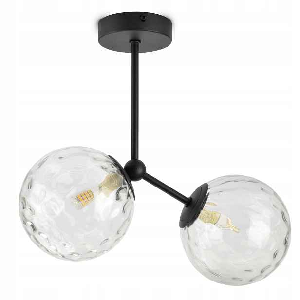 Závěsná stropní lampa Stropní Svítidlo Lustr Skleněné koule Průhledné Led G9 D2