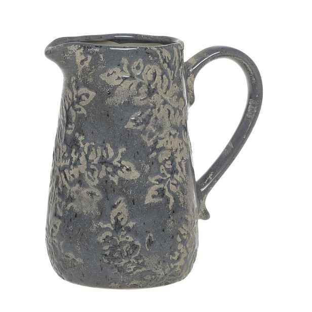 Opálový antik keramický džán s listy Antibes - 16*18 cm Chic Antique