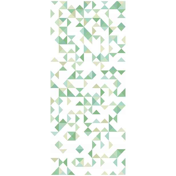 Samolepka Tapeta Zelené trojúhelníky geometrie abstrakce moderní 91x211