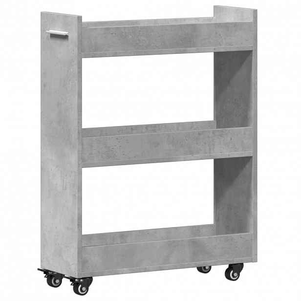 vidaXL Skříňka na kolečkách betonově šedá 60x22x79 cm kompozitní dřevo