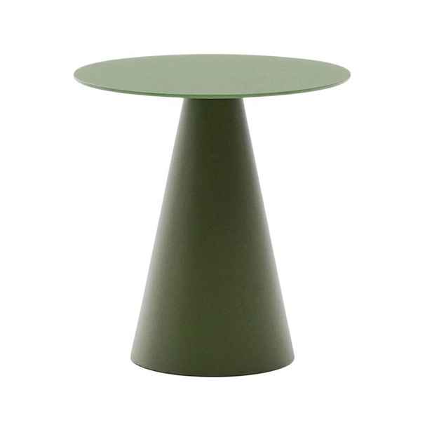 Kulatý odkládací stolek se skleněnou deskou ø 50 cm Wilshire – Kave Home