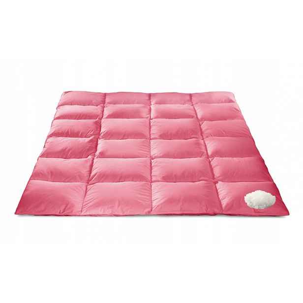 Péřová Přikrývka 220X200 Peří+peří 3,5 Kg Růžová Jako Dárek Teplá Nová Zimní