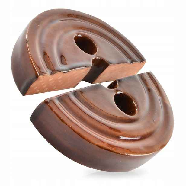 Přítlačný kámen k nakládání keramický 15 cm, hnědý