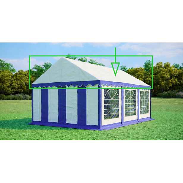 Pvc Střešní plachta 4x6m, Barva: Modro-bílá