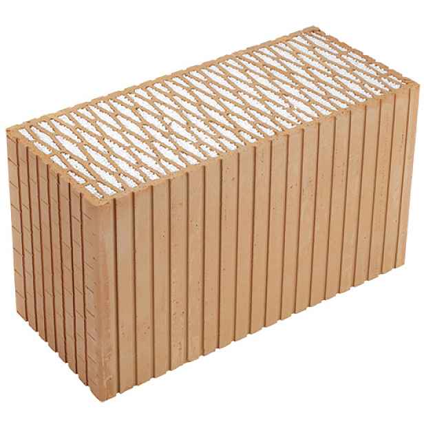 Cihla broušená HELUZ FAMILY 44-R 2in1 rohová, s tepelnou izolací 187×440×249 mm