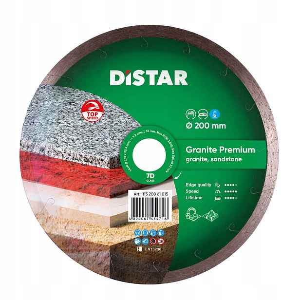 Diamantový Kotouč Distar 200x1,8x10x25,4Granit Pre