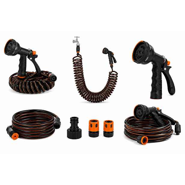 Hadice 10 M Bradas Spring Flex Pistole 9 Funkcí Sada Na Zavlažování