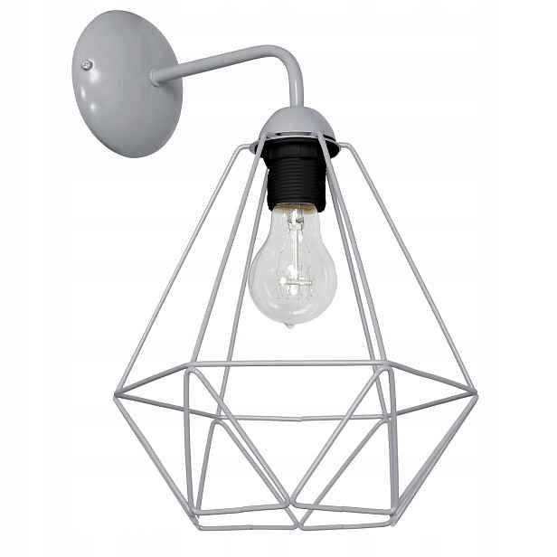 Nástěnná lampa Milagro Basket MLP7207 šedá kovová 1xE27 60W IP20