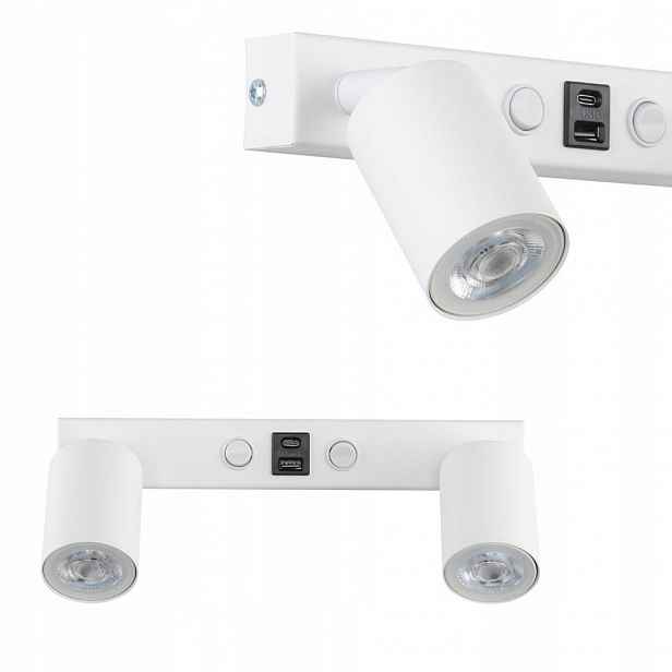 Nástěnné svítidlo Nex White 2XGU10 s konektorem Usb 2xGU10 11355 Tk Lighting
