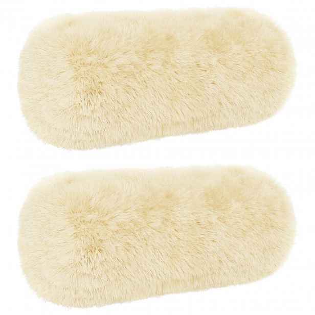 vidaXL Povlak na polštář 2 pcs HEERLEN Krémová Ø 15 x 40 cm PV fleece