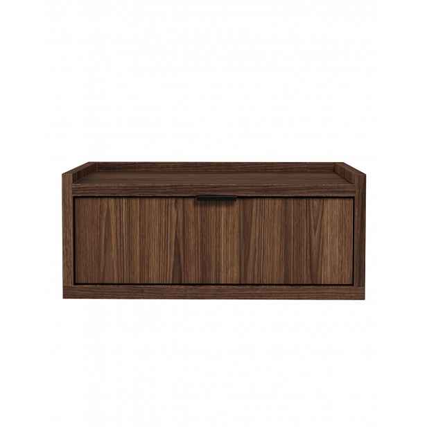 Závěsný noční stolek Edison Brown Warmia Walnut