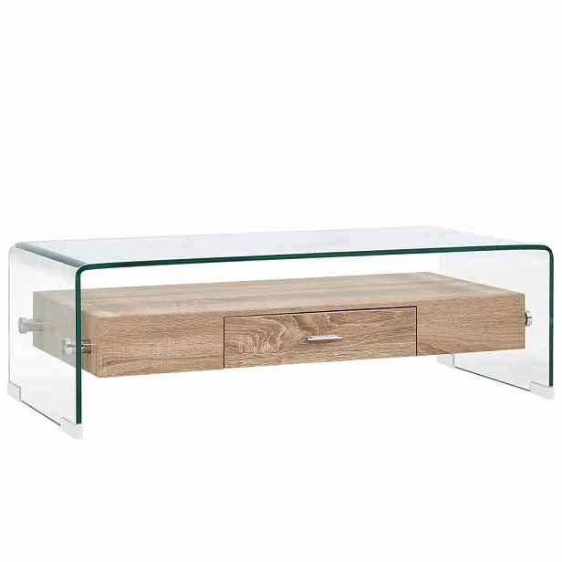 vidaXL Konferenční stolek čirý 98 x 45 x 31 cm tvrzené sklo