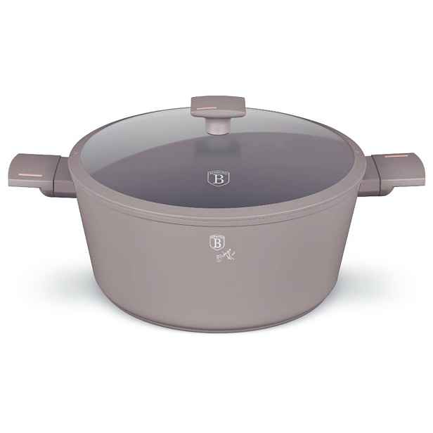 BERLINGERHAUS Kastrol s titanovým povrchem a poklicí 30 cm Taupe Collection BH-8103