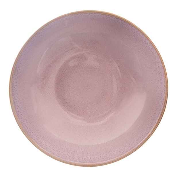 Růžový hluboký  keramický talíř ø 20,5 cm Glaze – Orion