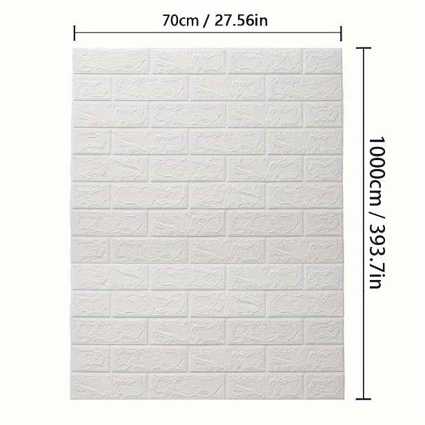 TEMU 3D samolepicí XPE pěnová tapeta 27.56×393.7 palců | Voděodolná a olejivzdorná, snadno se omyje, odlepovací a nalepovací dekorativní nástěnné