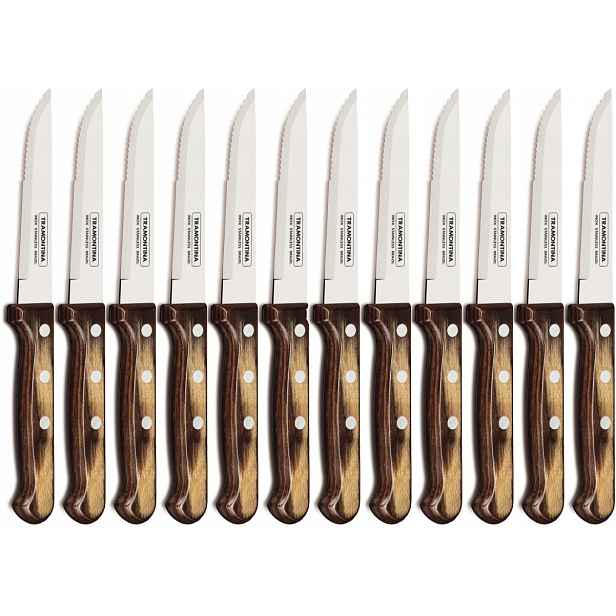 Tramontina 12 x Nůž na steaky Gaucho Bronz Polywood