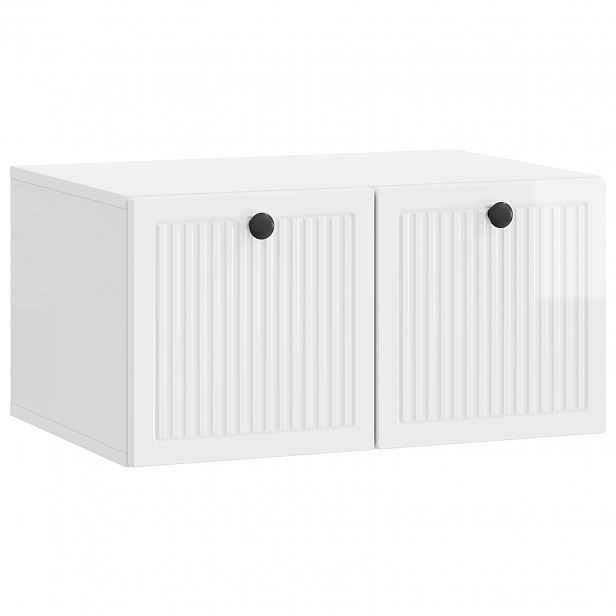 vidaXL Nástěnná TV skříň Bílá s vysokým leskem 59,5 x 41 x 30 cm