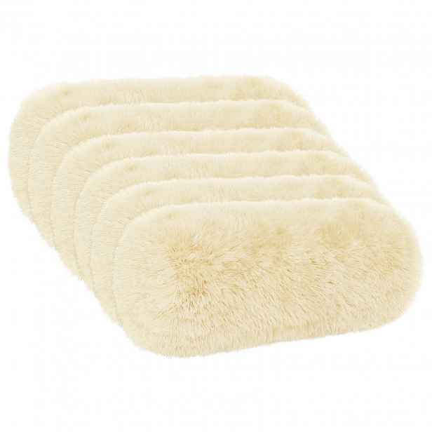 vidaXL Povlak na polštář 6 pcs HEERLEN Krémová Ø 15 x 40 cm PV fleece