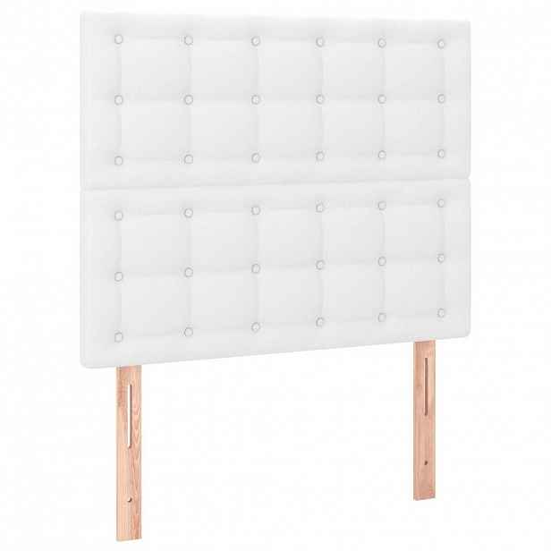 vidaXL Čelo postele bílé 80x5x118/128 cm umělá kůže