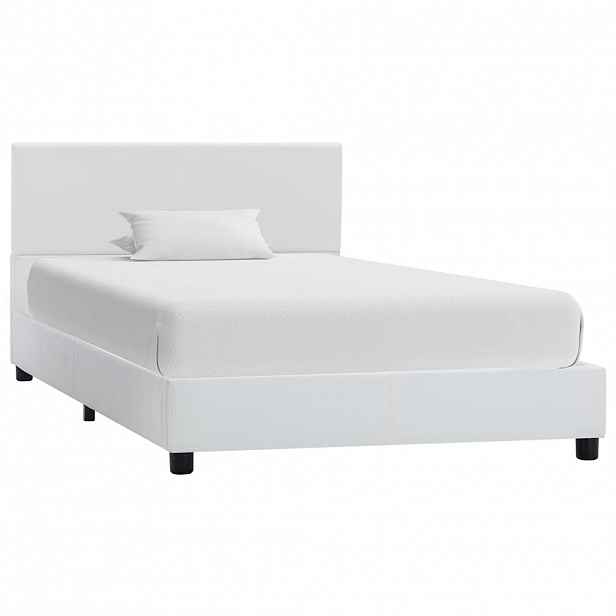 vidaXL Rám postele bílý umělá kůže 90 x 200 cm