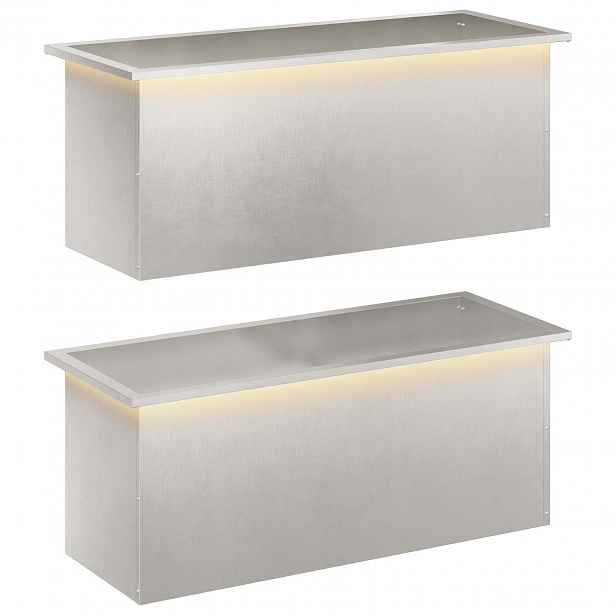vidaXL Zahradní truhlík s LED osvětlením 2 ks Stříbrná