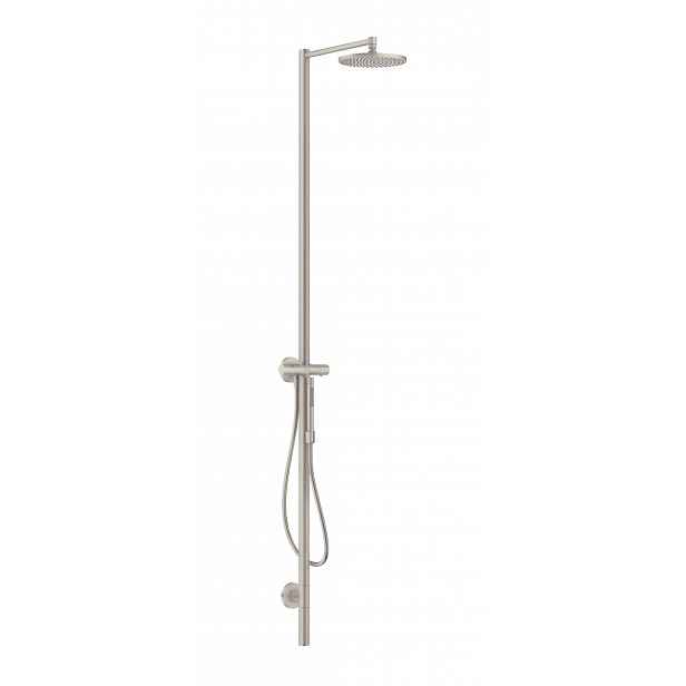 Axor Starck - Sprchový set s termostatem, průměr 24 cm, 1 proud, vzhled nerezu 12672800