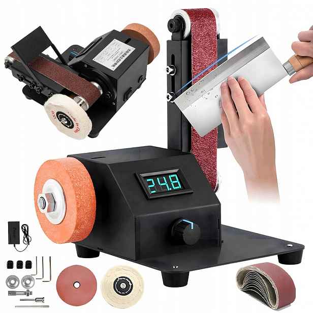 Elektrická Pásová Bruska Mini Na Dřevo A Kov 7 Regulací Rychlosti