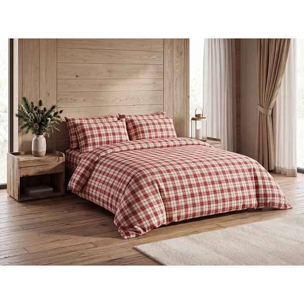 Flanelové povlečení TARTAN HEART barevné Rozměr povlečení: 2 ks 70 x 90 cm | 200 x 220 cm
