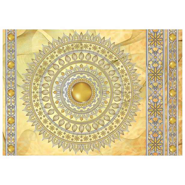 Fototapeta Zlatá Mandala vinylová 520x318 luxus a harmonie v domě lepidlo