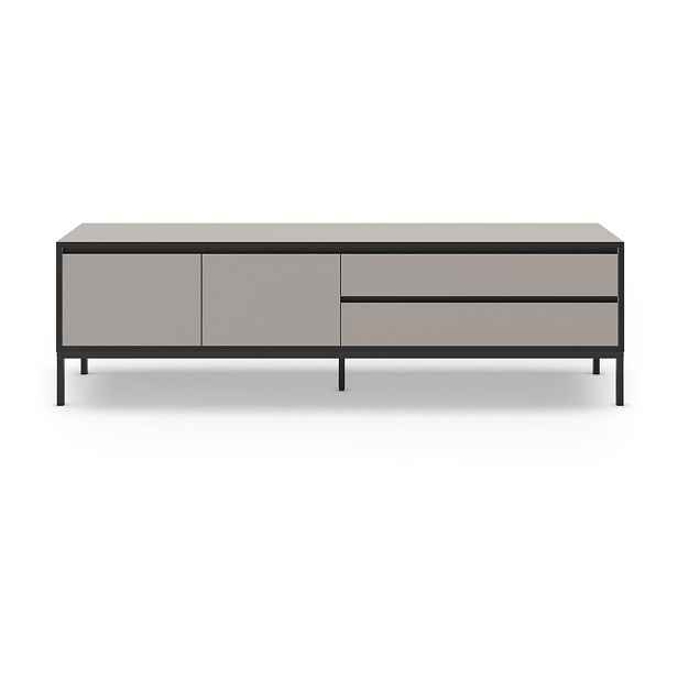 Šedo-béžový TV stolek 180x55 cm Lorenza – Marckeric