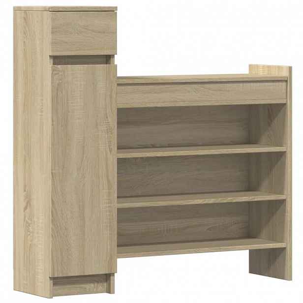 vidaXL Botník dub sonoma 100,5 x 28 x 100 cm kompozitní dřevo