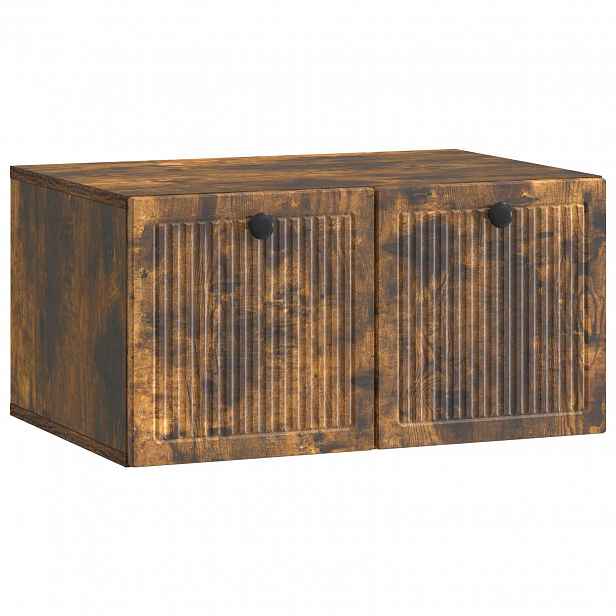 vidaXL Nástěnná TV skříň Nástěnný Kouřový dub 59,5 x 41 x 30 cm