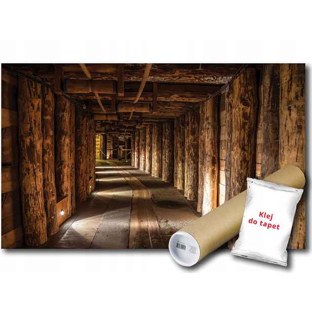 Vinylová Fototapeta Důl Chodba Tunel Wieliczka Podzemí 3D 152x104