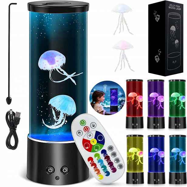 Led Lampa S Medúzami Rgb Relaxační Noční Lampa Do Ložnice 4 Režimy