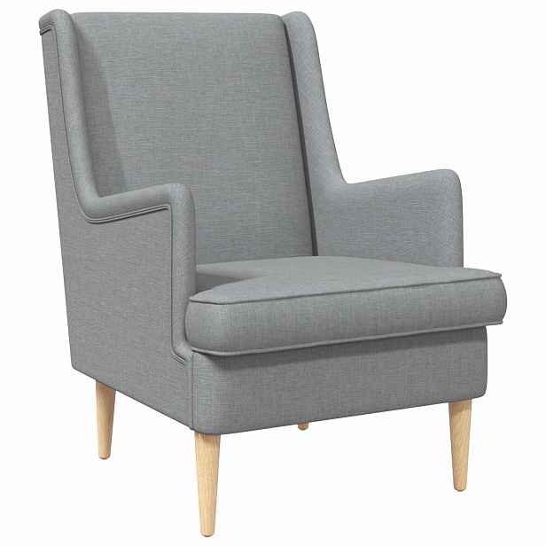 vidaXL křeslo Světle šedá Textil