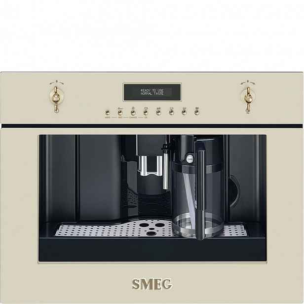 Smeg Vestavný automatický kávovar Coloniale, CMS8451, 45 cm, krémová CMS8451P