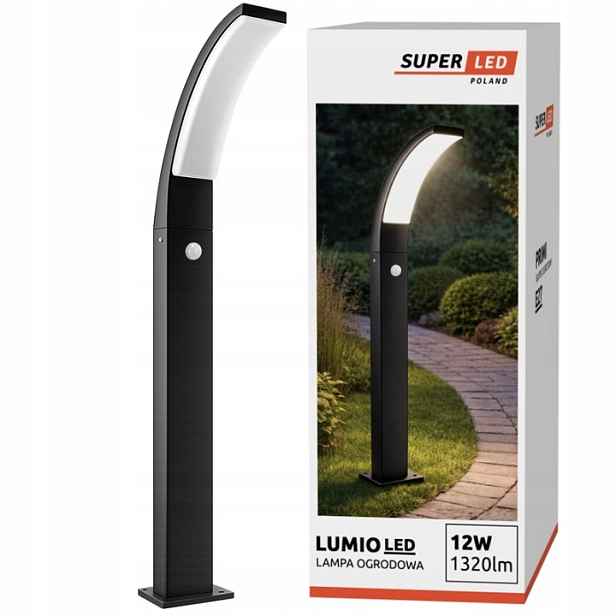 Stojací zahradní Led lampa Sloupek 100 cm 12W Led 1320lm s Pir senzorem